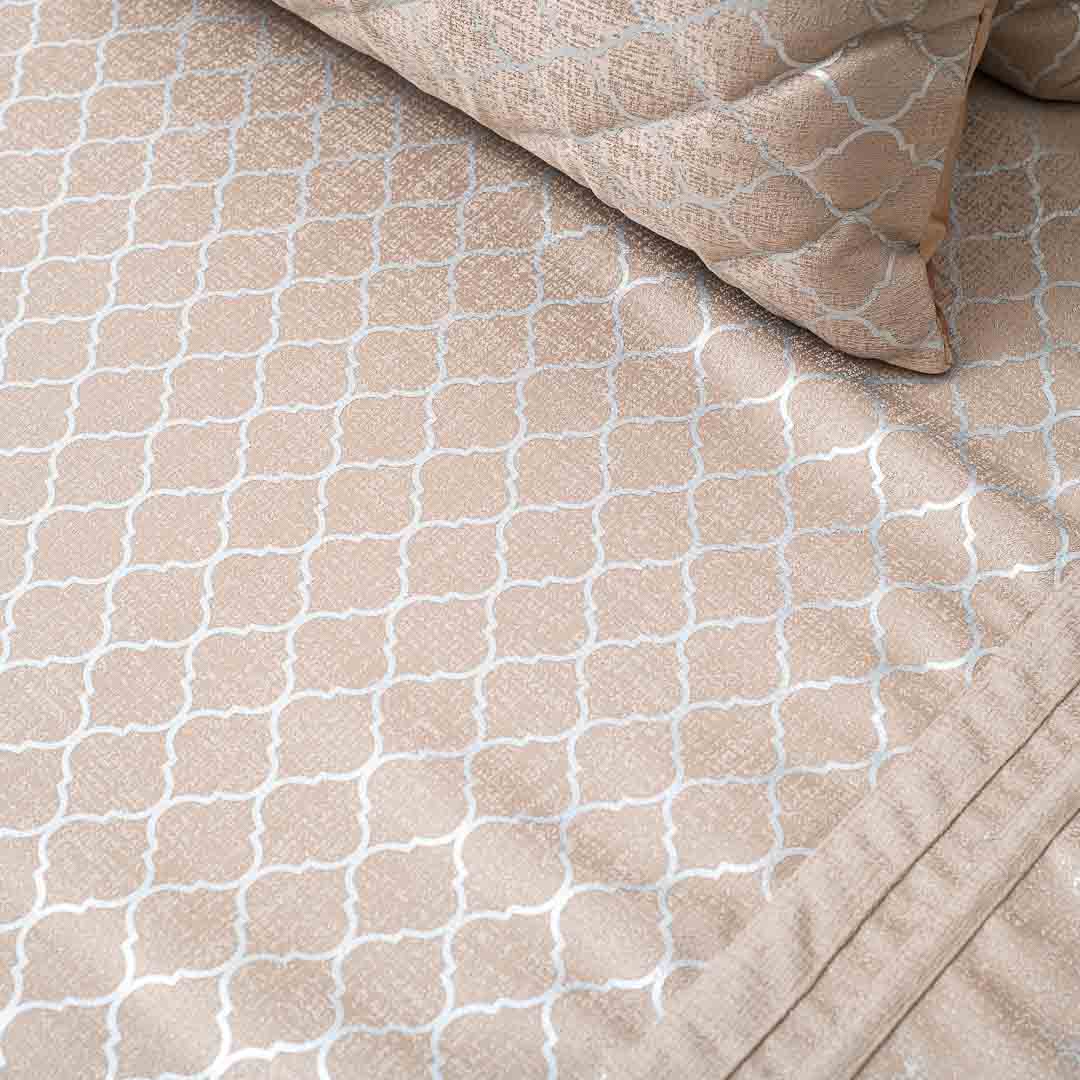 Premium Jacquard Foil Printed (1+2+2+2+1) Bed Cover