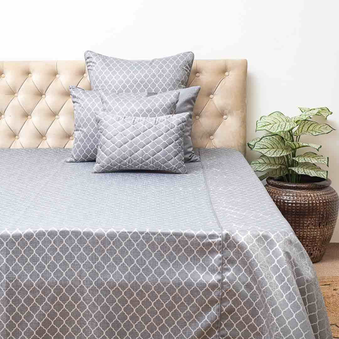 Premium Jacquard Foil Printed (1+2+2+2+1) Bed Cover