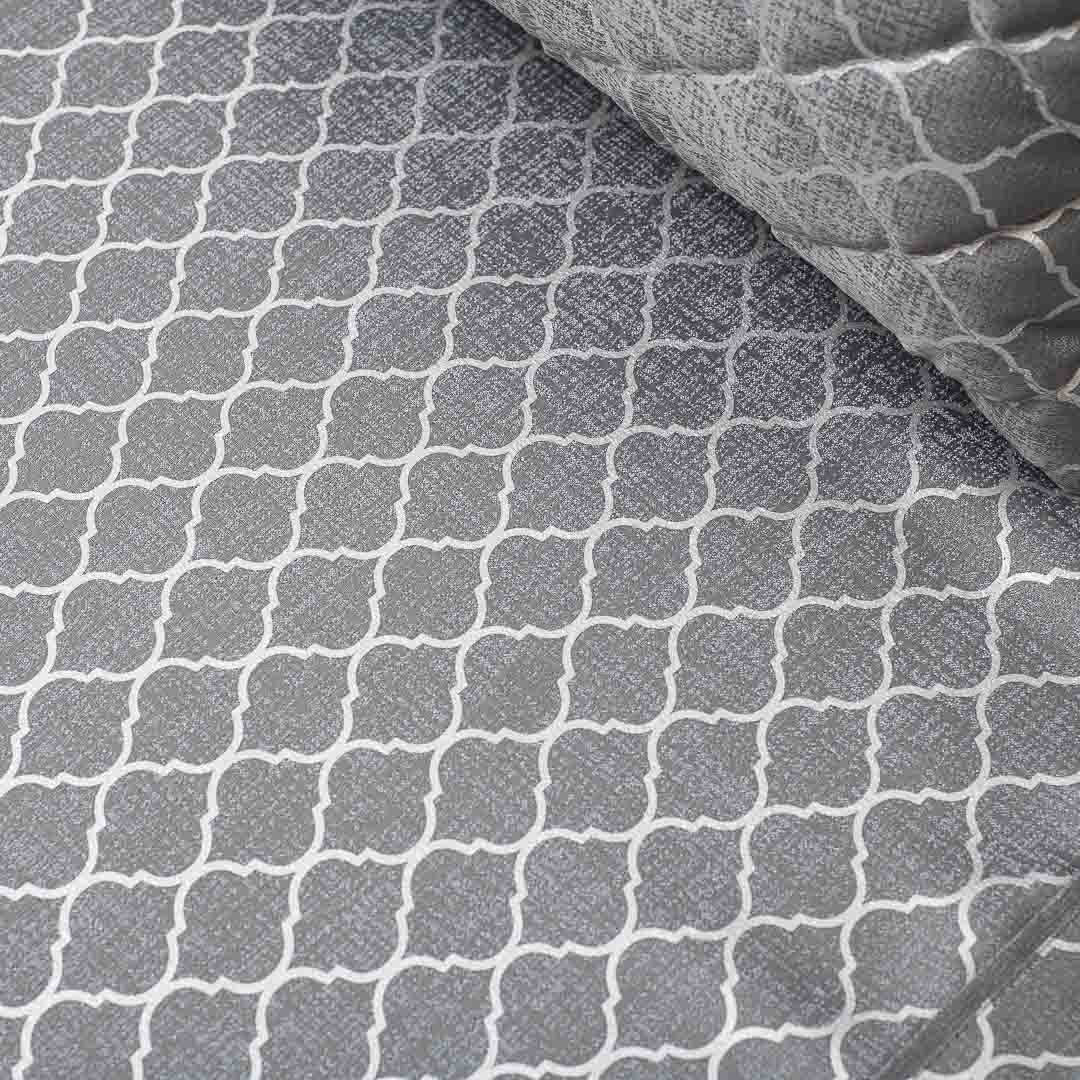 Premium Jacquard Foil Printed (1+2+2+2+1) Bed Cover