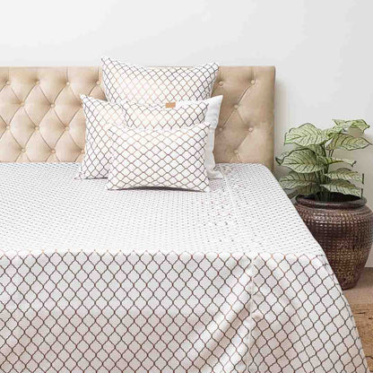 Premium Jacquard Foil Printed (1+2+2+2+1) Bed Cover