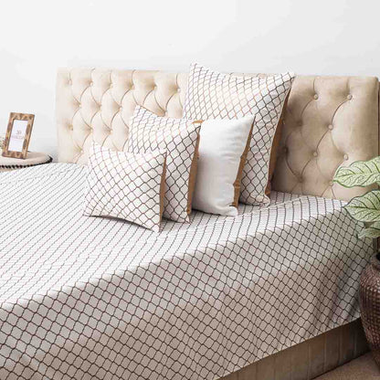 Premium Jacquard Foil Printed (1+2+2+2+1) Bed Cover