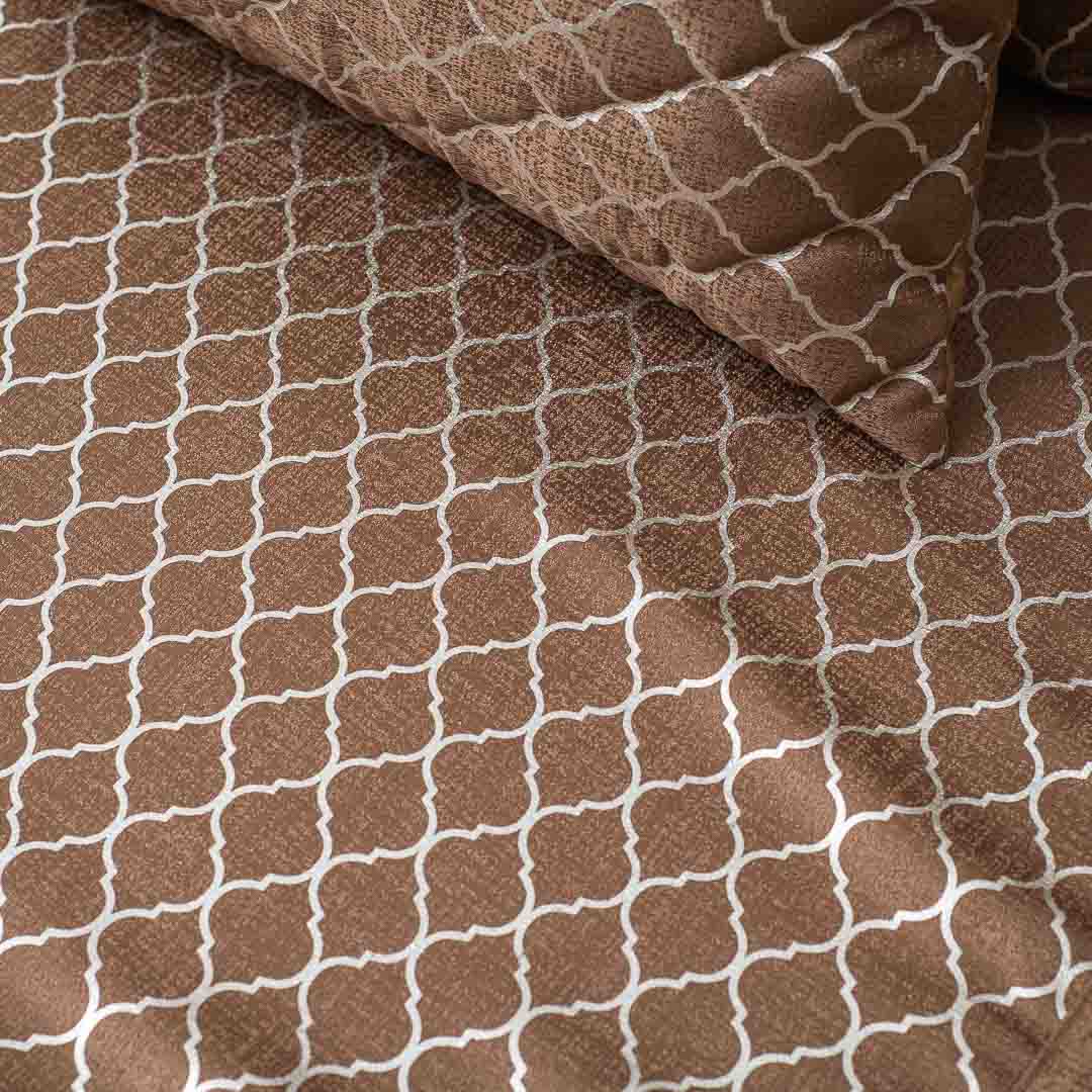 Premium Jacquard Foil Printed (1+2+2+2+1) Bed Cover