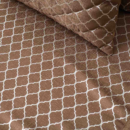 Premium Jacquard Foil Printed (1+2+2+2+1) Bed Cover