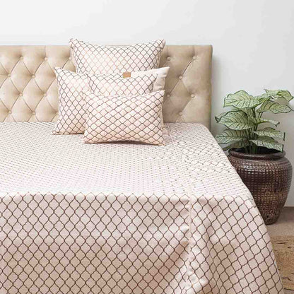 Premium Jacquard Foil Printed (1+2+2+2+1) Bed Cover
