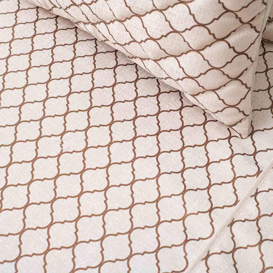 Premium Jacquard Foil Printed (1+2+2+2+1) Bed Cover