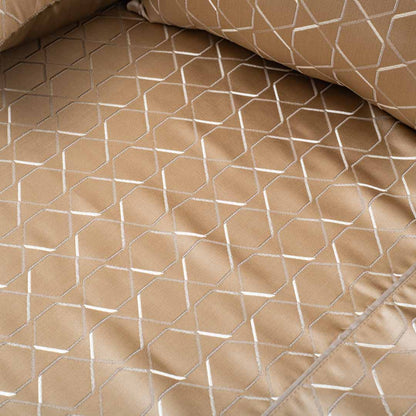 Premium King Size Golden Jacquard Mix (1+2+2) Bed Cover Design Twenty Two