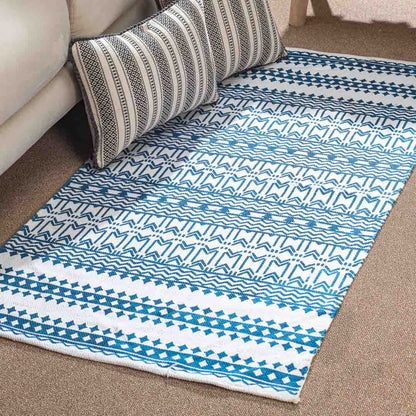 Premium Blue- White Rug Design Two