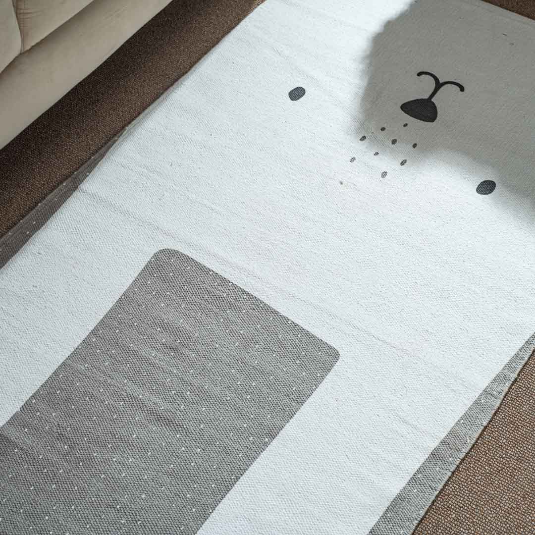 Premium White- Grey Gug Design Three 74x144 cm