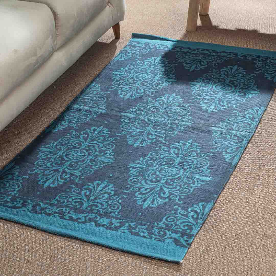 Premium Deep- Blue Rug Design Four