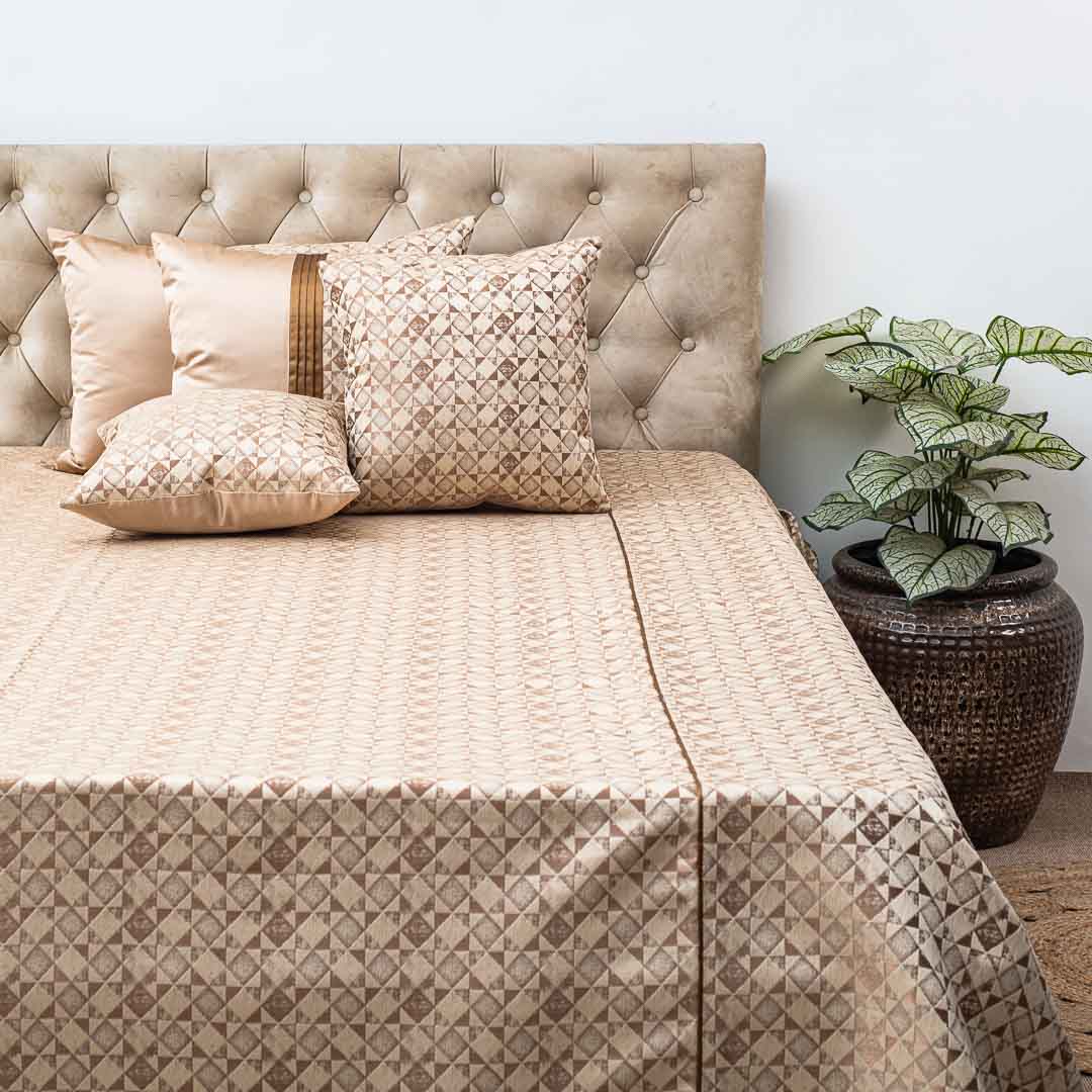 Premium King Size Jacquard Mix (1+2+2) Bed Cover Design Twenty Five