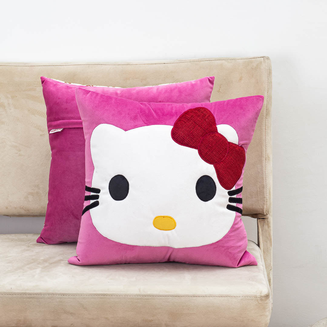 Premium Pink Cure Kitty Cushion Cover