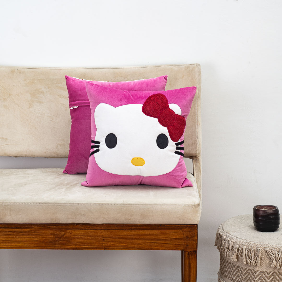 Premium Pink Cure Kitty Cushion Cover