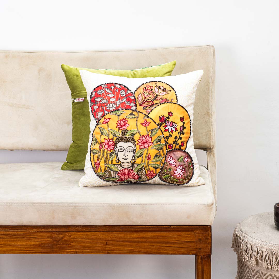 Premium Buddha Bloom Cushion Cover