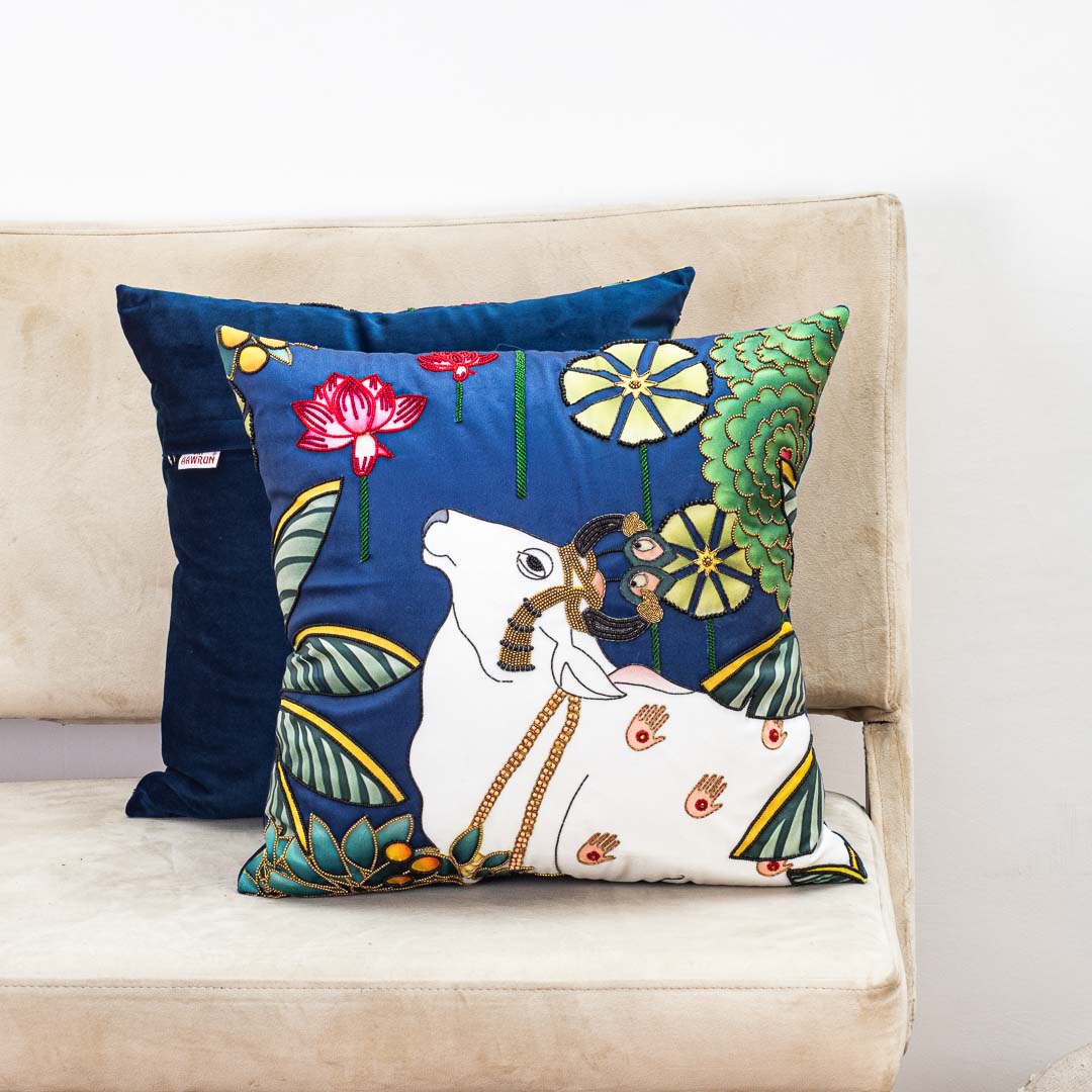 Premium Sacred Nandi Cushion Cover