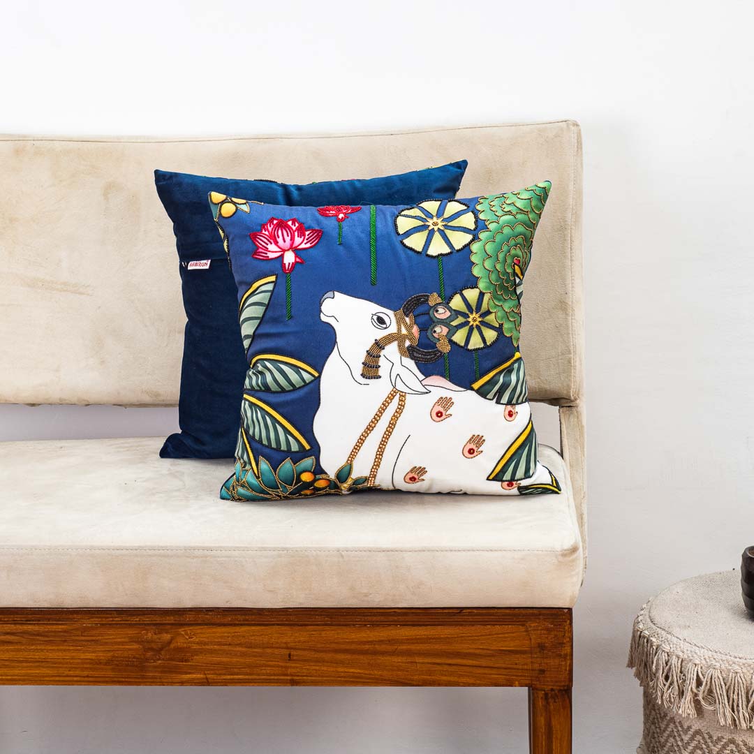 Premium Sacred Nandi Cushion Cover