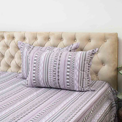 Premium King Size Multi Colour Cotton Percale Print (1+2) Bed Cover Comes With Two Pillow Cover Design One