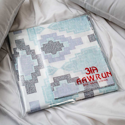 Premium Rectangle King Size Multi Cotton Percale Print (1+2) Bed Cover Comes With Two Pillow Cover Design Seven