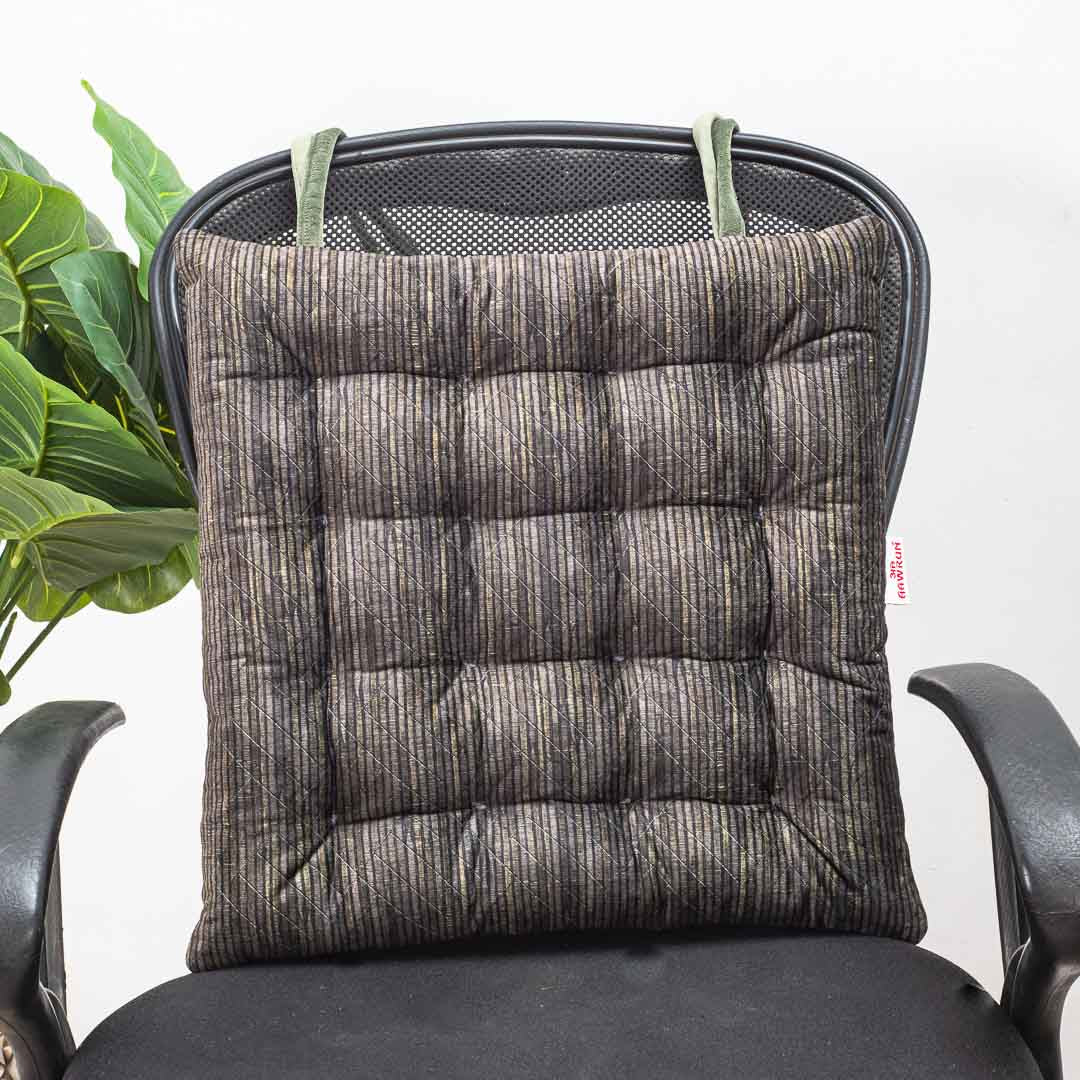 Green Premium Velvet Quilted Chair Pad