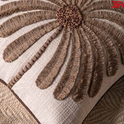Gorgeous Palm Tree Cushion Cover with Hand Work