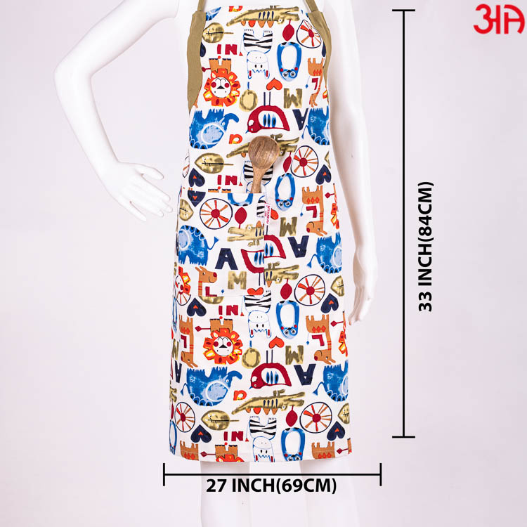 Colorful Animal Printed Cotton Patterned Apron