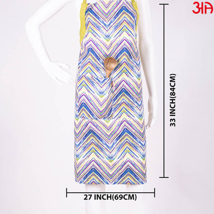 Wave Design Cotton Printed Apron