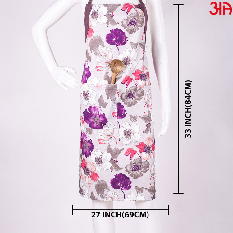 Floral Printed Cooking Aprons for Kitchen