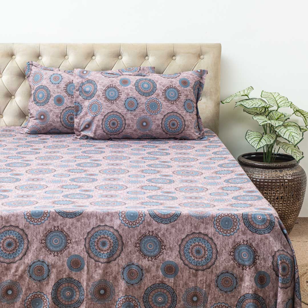 Premium Multi Colour Corsika (1+2) Bed Cover Design One