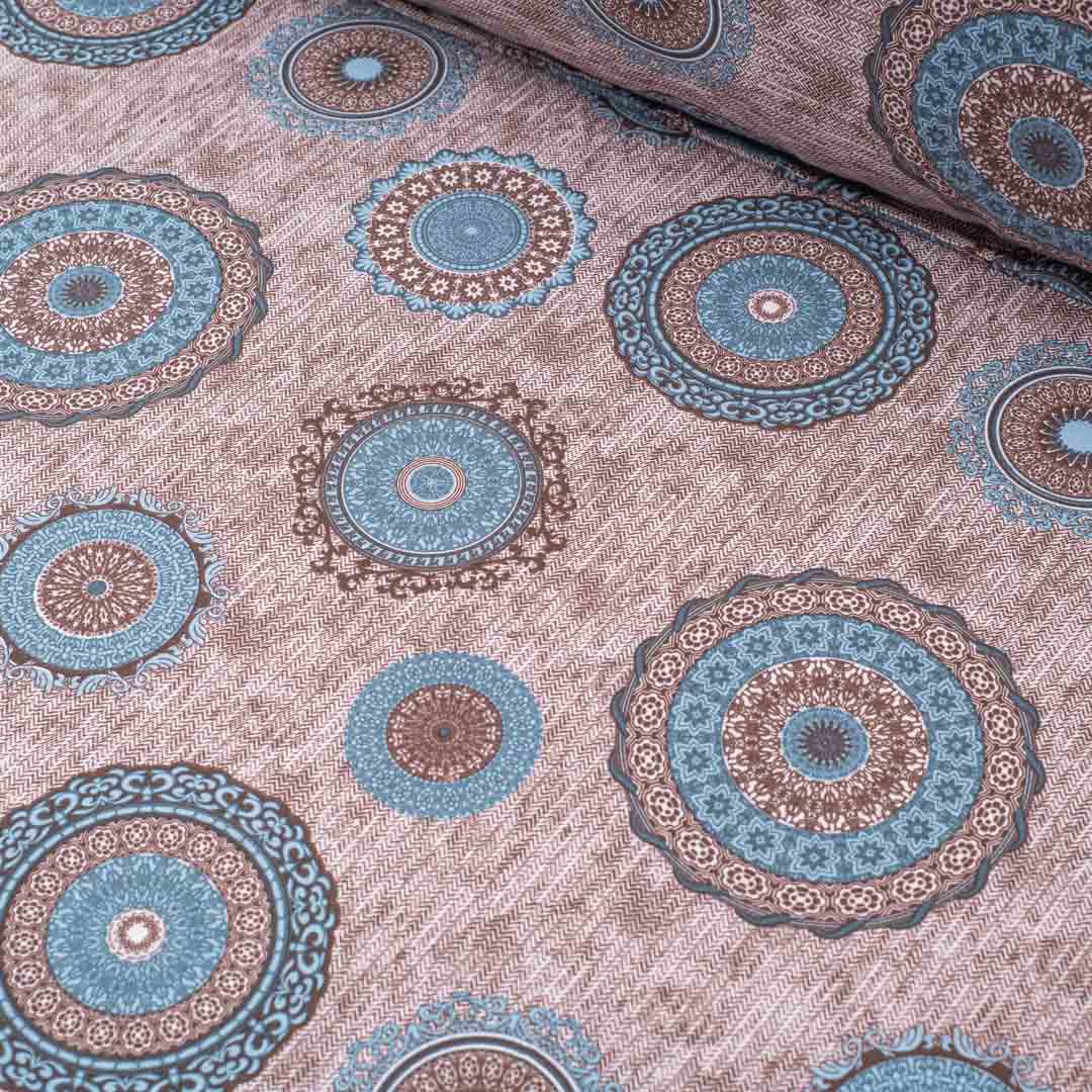 Premium Multi Colour Corsika (1+2) Bed Cover Design One