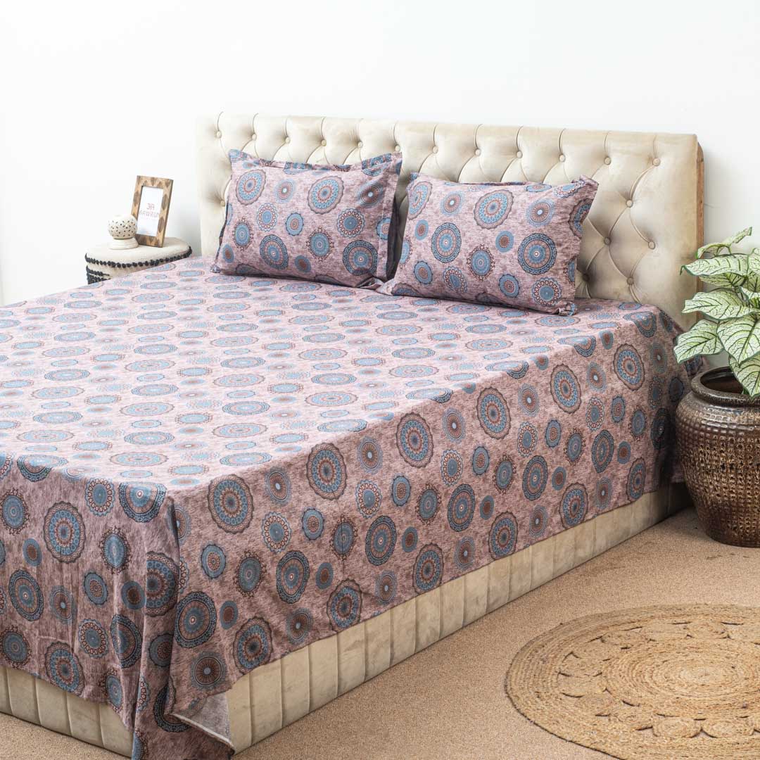 Premium Multi Colour Corsika (1+2) Bed Cover Design One