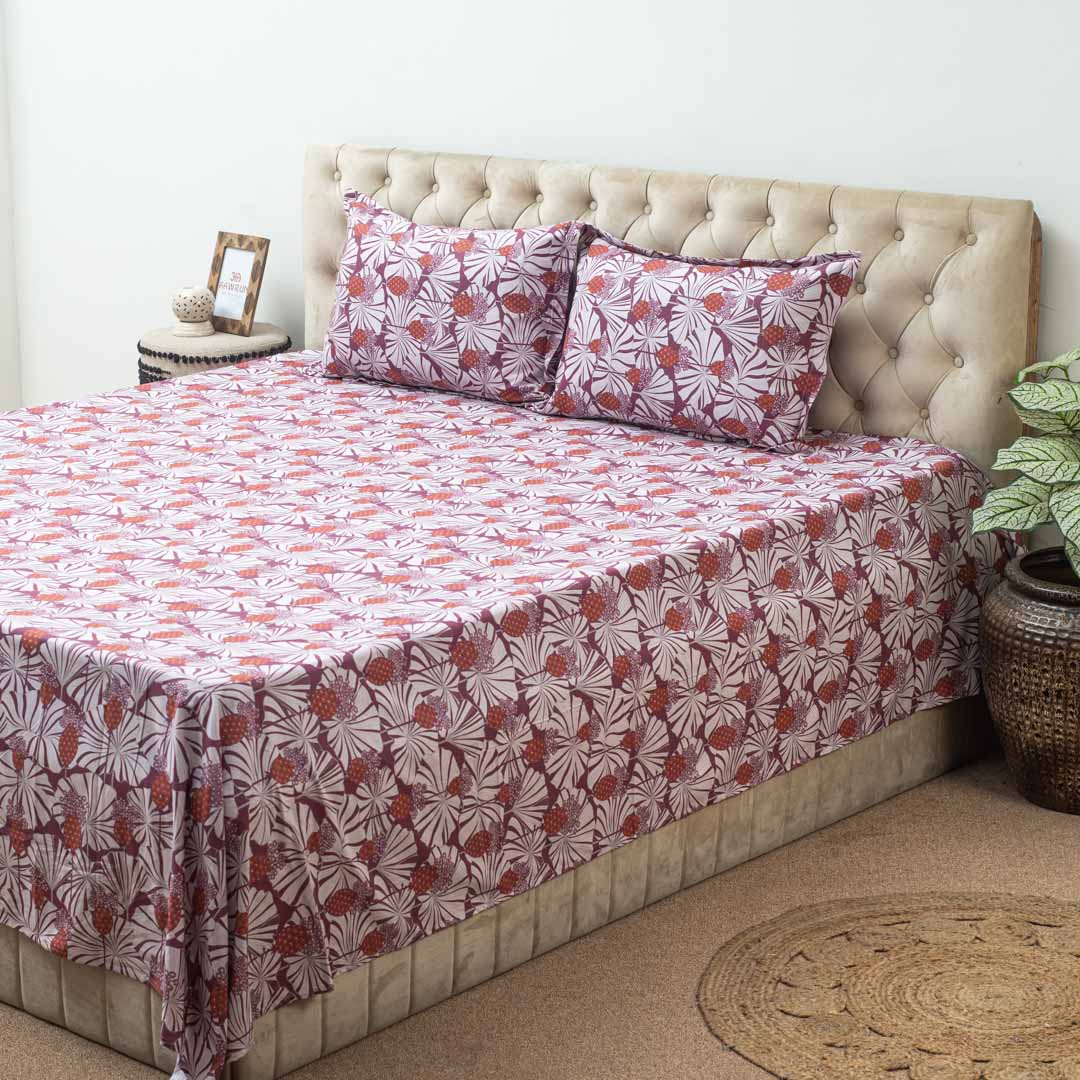 Premium Multi Colour Corsika (1+2) Bed Cover Design Ten