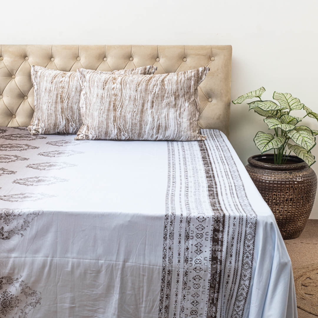 Premium 100% Cotton Rustic Charm Bed Sheet Design Four