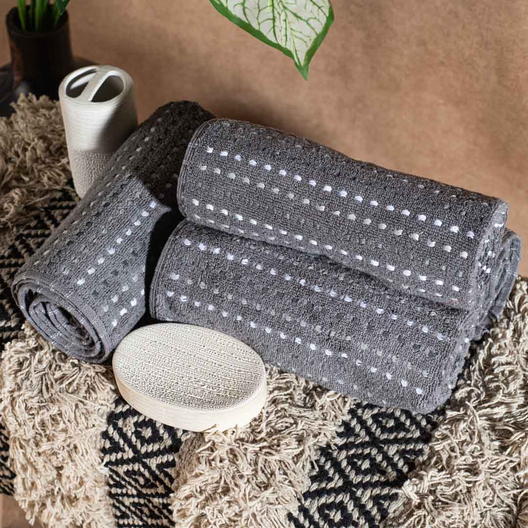 Premium Dotted Stripe Hand Towel