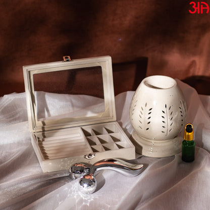 Set of Jewellery Box, Diffuser and Face Tool Massager