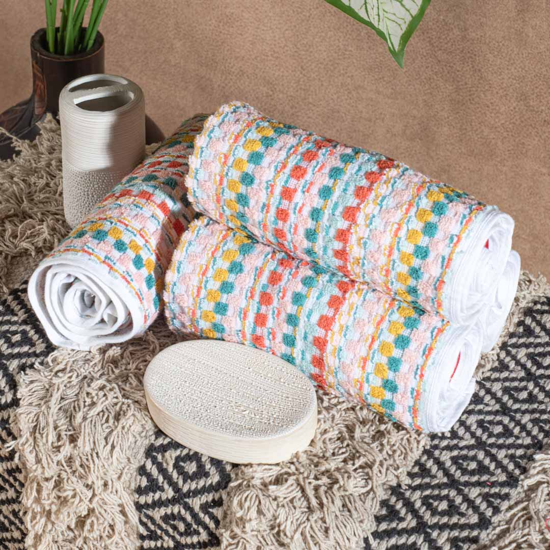 Premium Rainbow Stripe Hnad Towel Design One