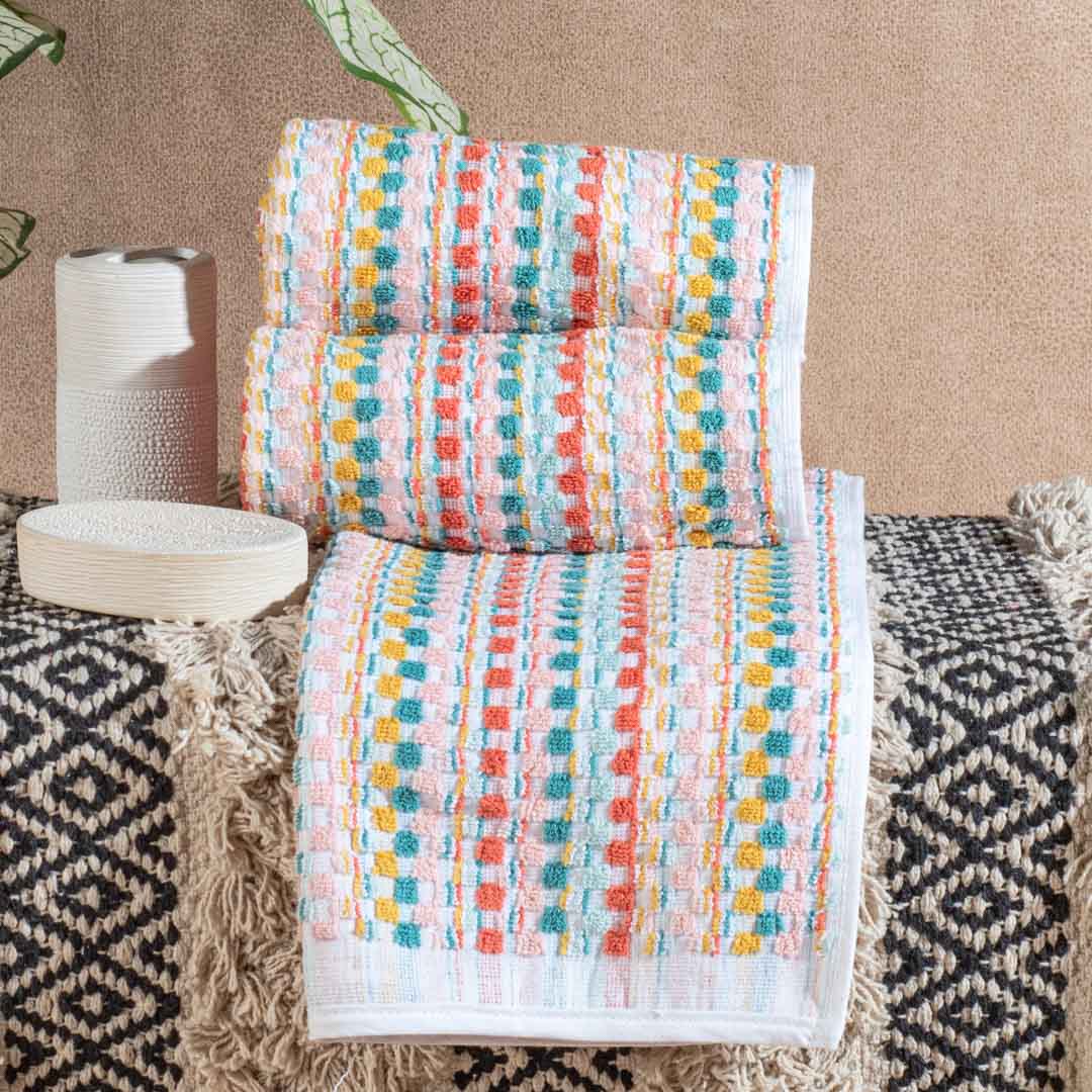 Premium Rainbow Stripe Hnad Towel Design One