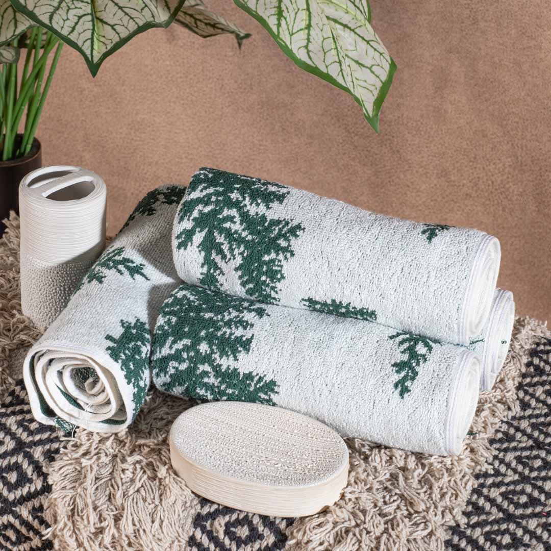 Premium Pine Tree Print Hand Towel Design Two