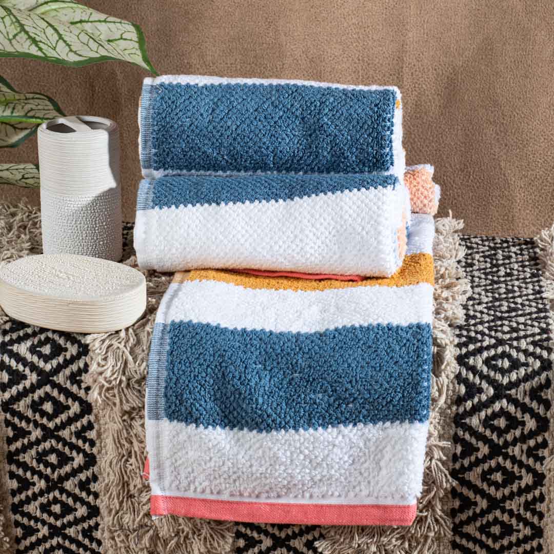 Premium Coastal Stripe Nautica Hand Towel Design Eight