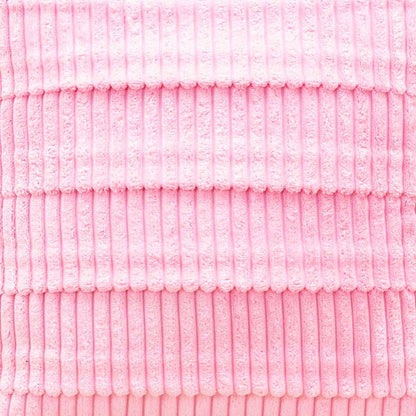 StripeFur Pink Fur Velvet Cushion Cover – 16x16 Inch Stylish Home Décor