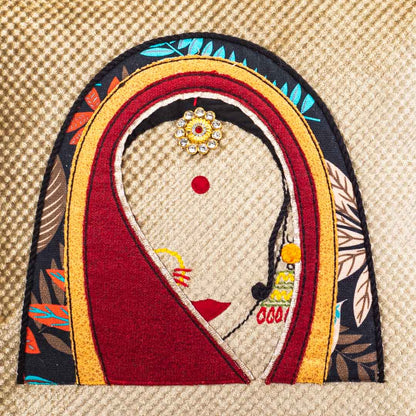 Rajasthani Women Patch Work Cushion Cover