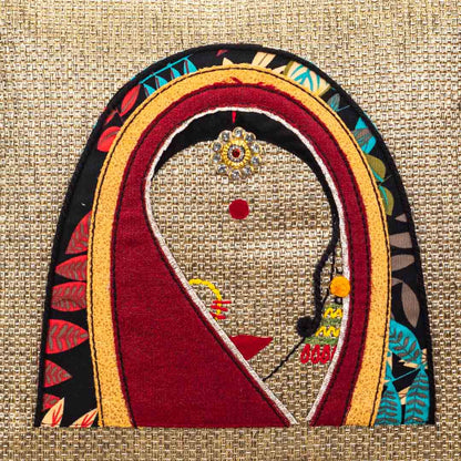 Rajasthani Women Patch Work Cushion Cover