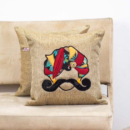 MR. RAJASTHAN And MRS. RAJASTHAN Combo Traditional Cushion Cover