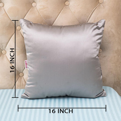 Satin Accent Poly Fibre Square Medium Size Cushion