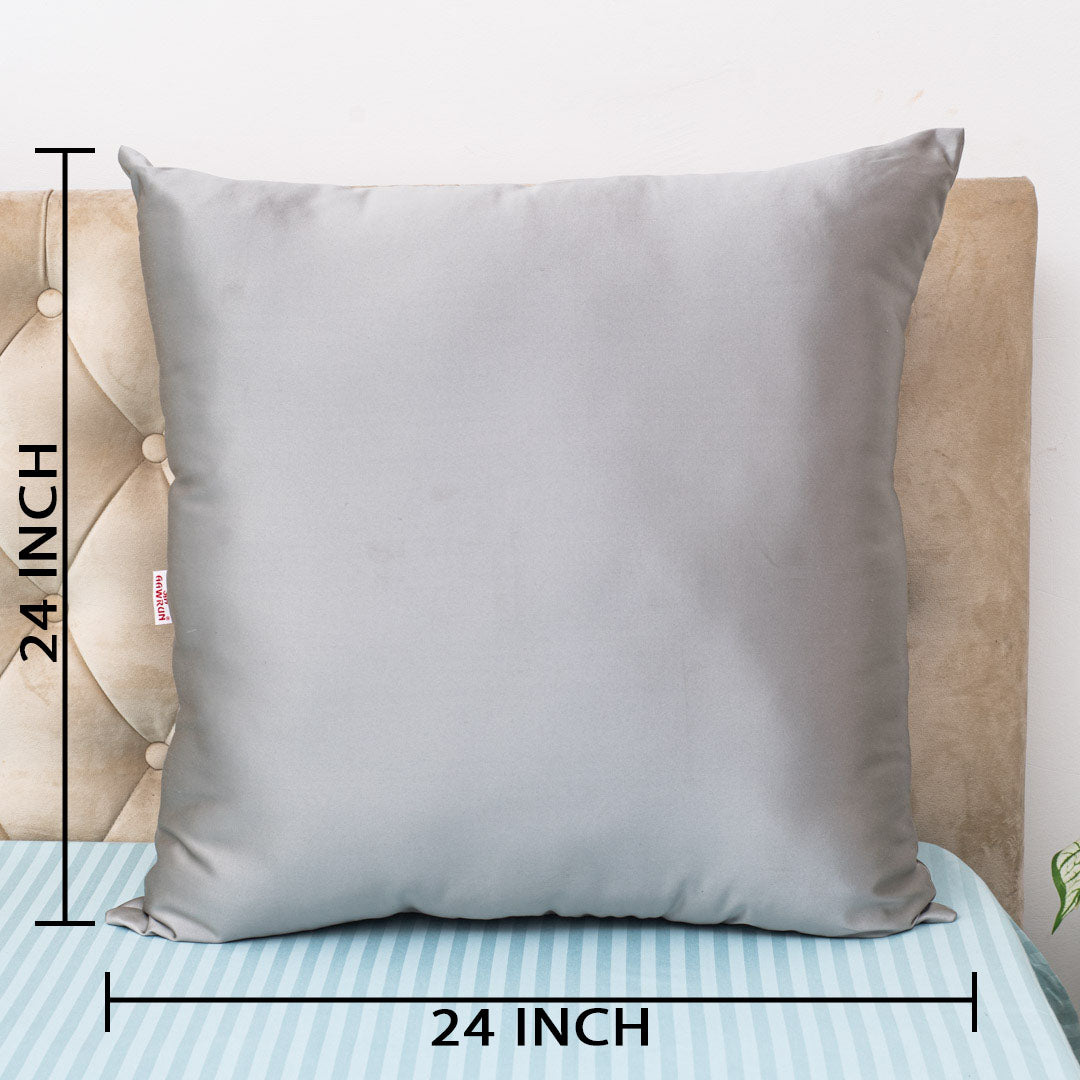 Satin Accent Poly Fibre Square Large Size Cushion