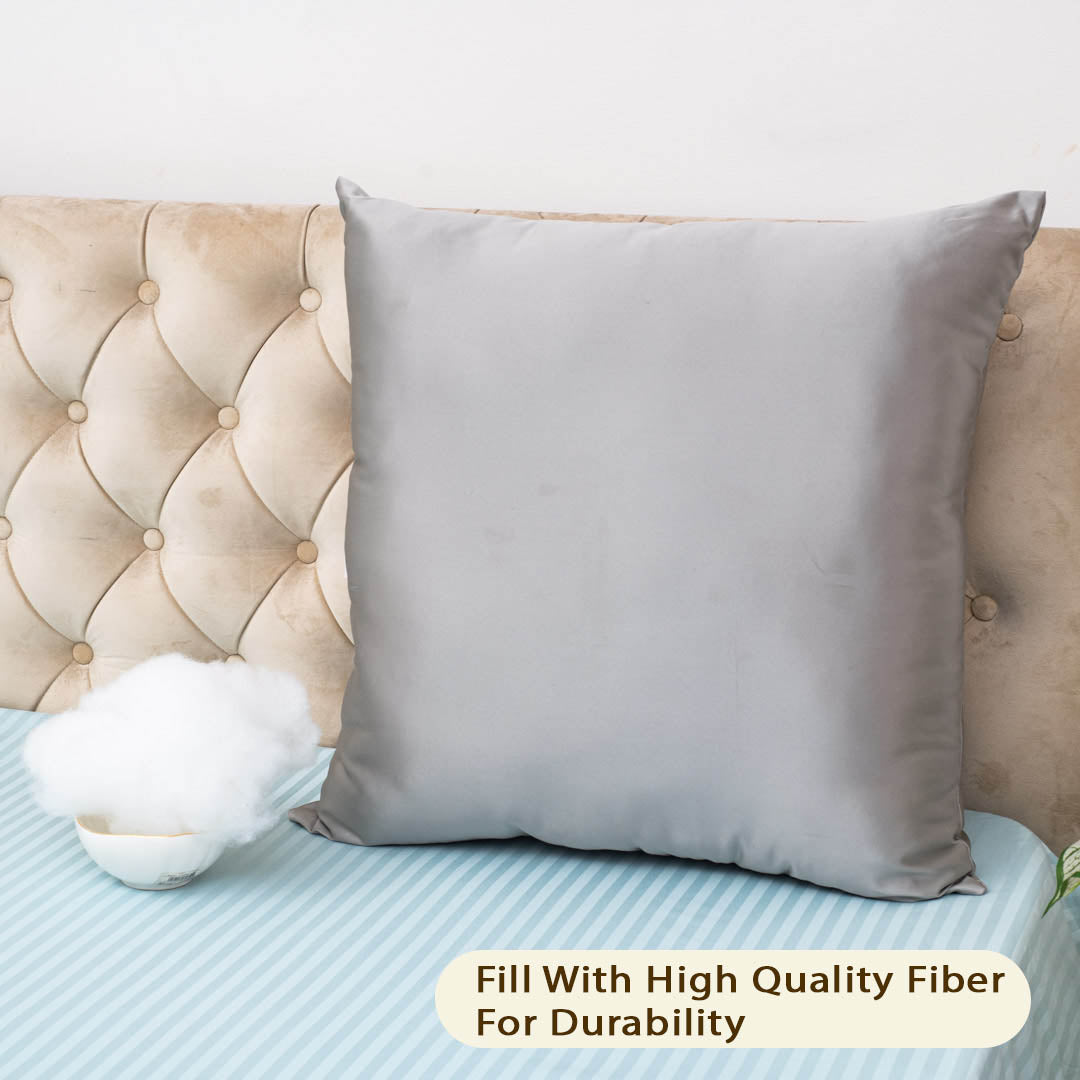 Satin Accent Poly Fibre Square Large Size Cushion