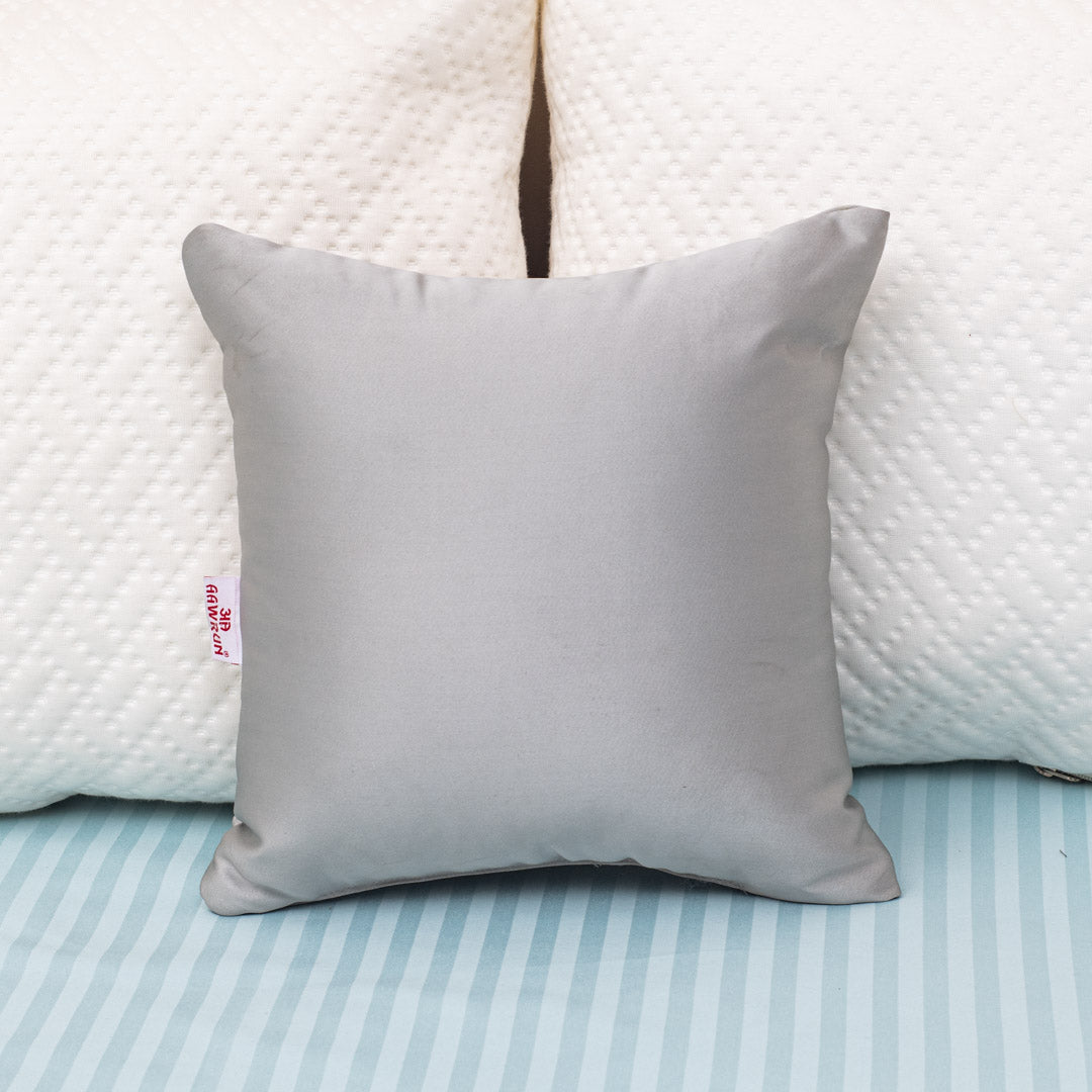 Satin Accent Poly Fibre Square Small Size Cushion