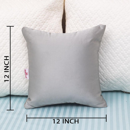 Satin Accent Poly Fibre Square Small Size Cushion