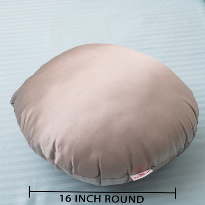 Satin Accent Poly Fibre Round Large Size Cushion