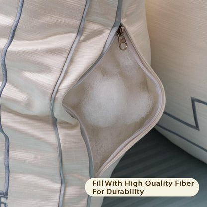 Satin Embroidery Accent Poly Fibre Rectangle Large Size Pillow