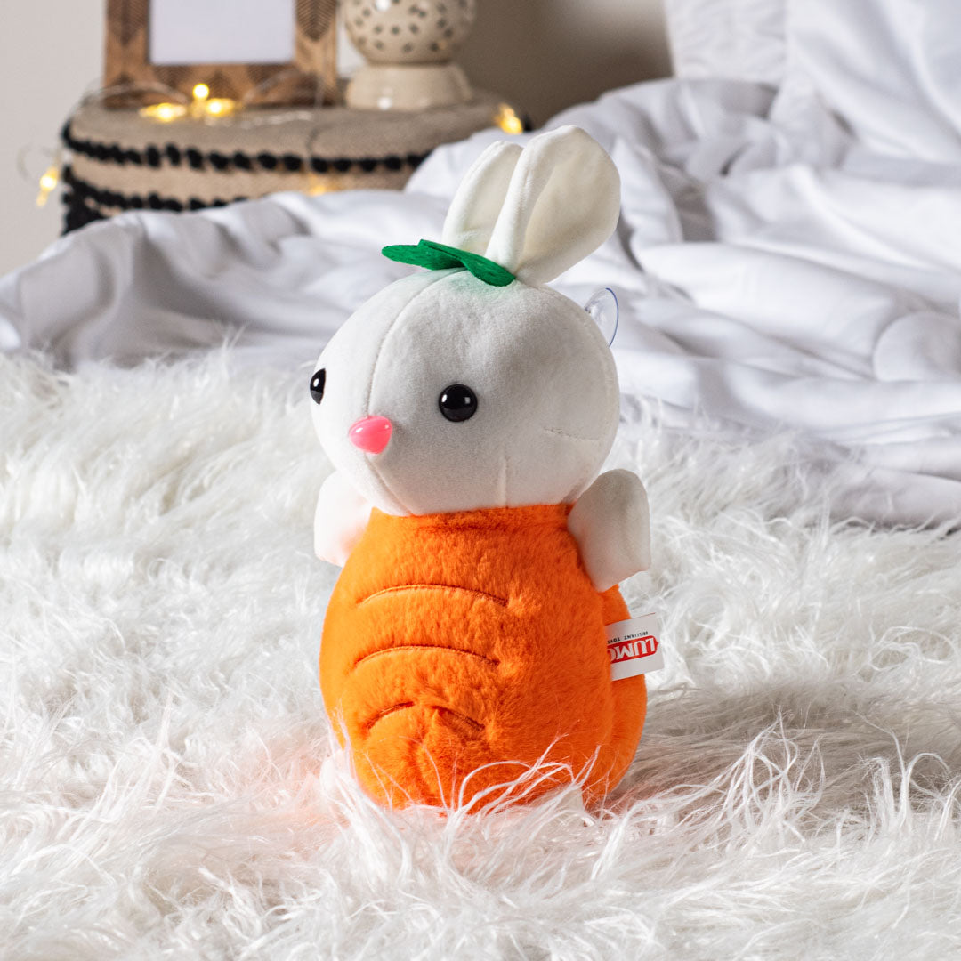 Plush Bunny in a Carrot Costume