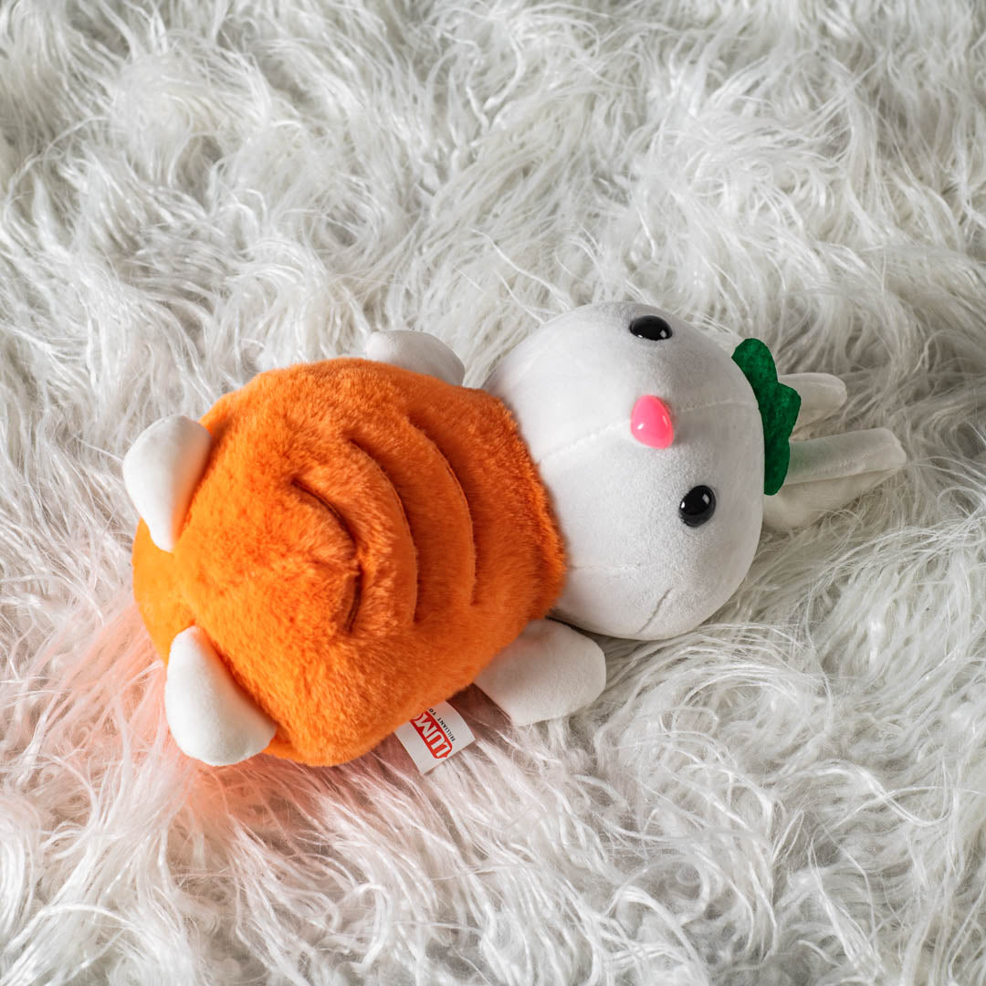 Plush Bunny in a Carrot Costume